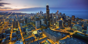 Chicago Skyline from the air