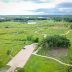 Areal across the street hiking paths