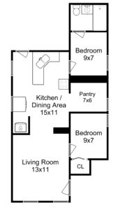 Unit 1 Front Floor Plan