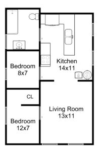 Unit 1 Rear Floor Plan